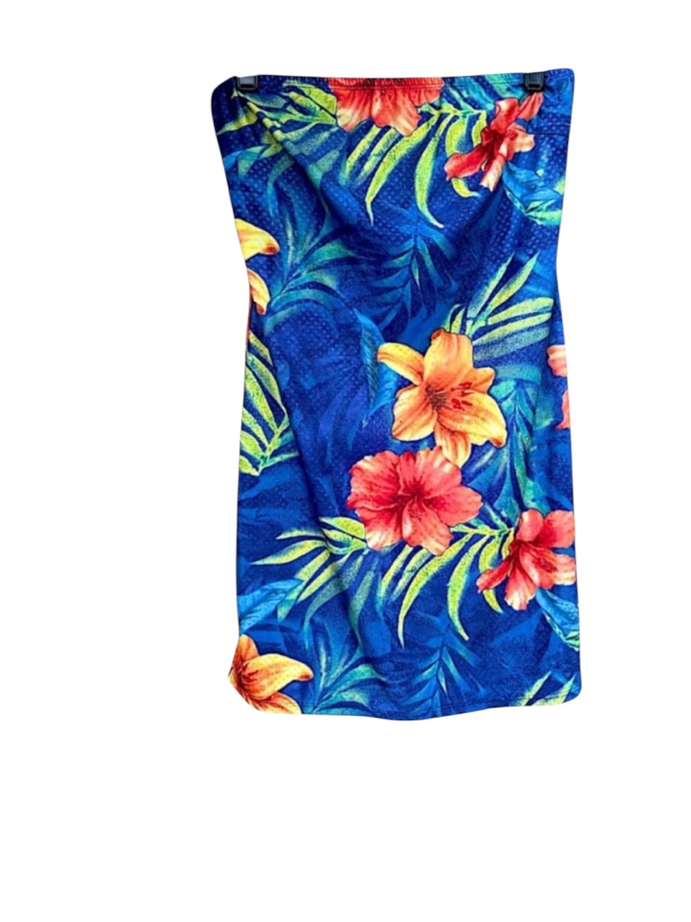 Y2K HOTKISS Made in USA Rare Tropical Strapless Mini Dress Beach Vacay Party⭐️